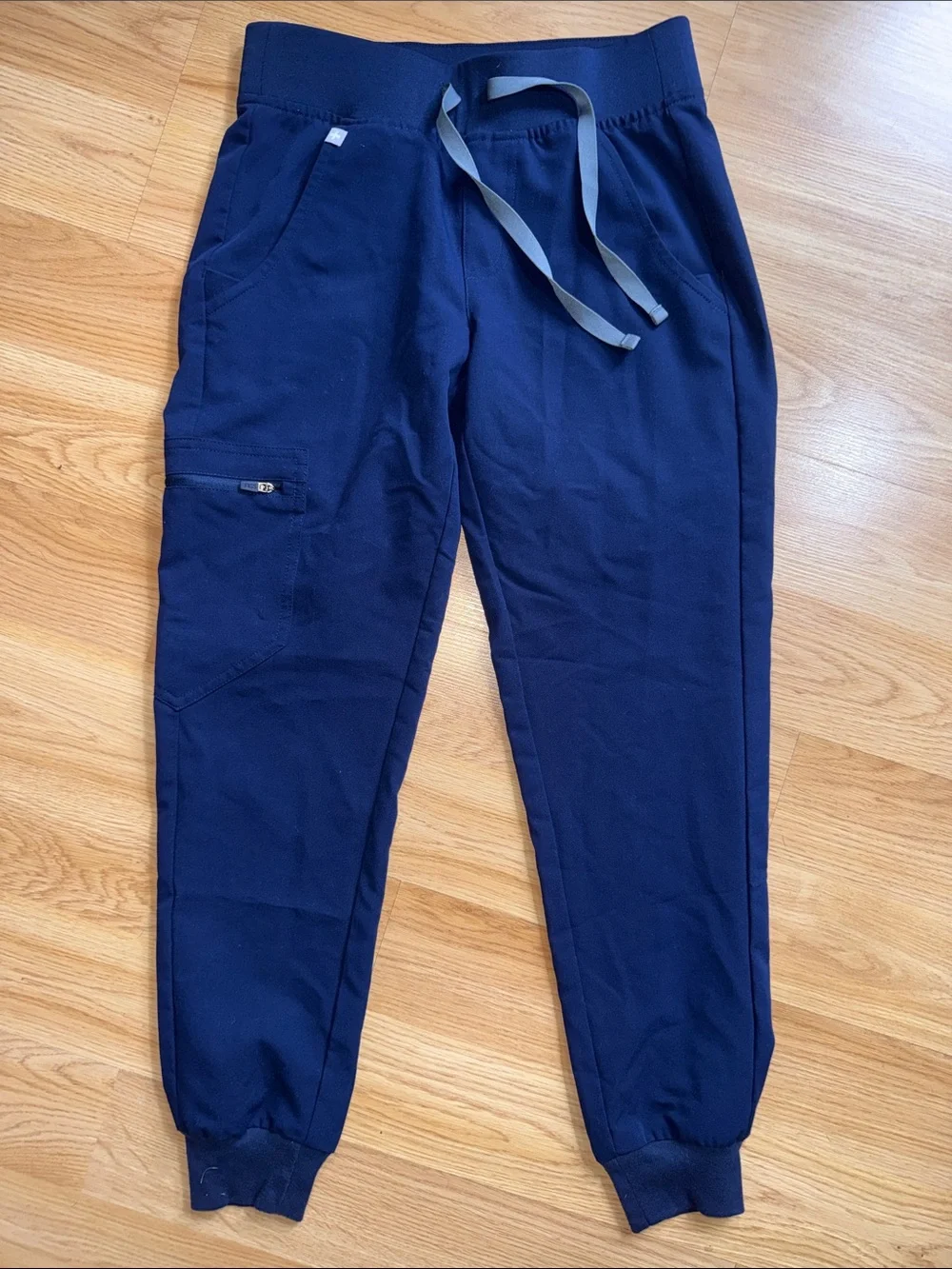 Figs Navy Jogger Pants Drawstring High Waist XXXS Petite